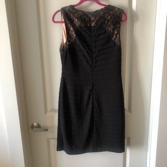 Adrianna Pappell Black & Nude Lace Cocktail Dress - Picture 2 of 3